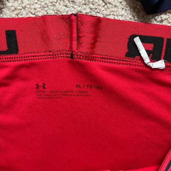 Lot of 2 Pairs Under Armour Boxer Jocks Navy Blue Red Men’s XL - Picture 5 of 6